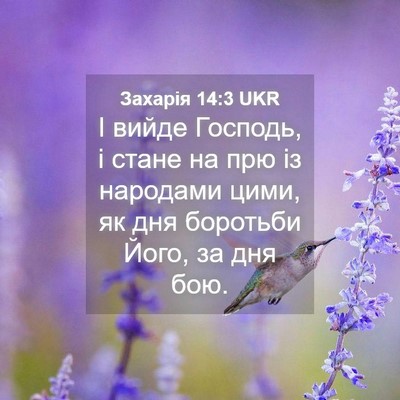 Picture 04 - Захарія 14:3 UKR - І вийде Господь, і стане на - Bible Verse Picture