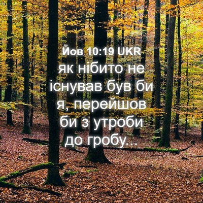 Picture 04 - Йов 10:19 UKR - як нібито не існував був би - Bible Verse Picture