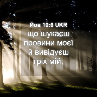 Picture 04 - Йов 10:6 UKR - що шукаєш провини моєї й - Bible Verse Picture
