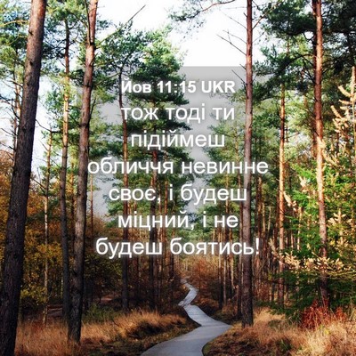 Picture 04 - Йов 11:15 UKR - тож тоді ти підіймеш - Bible Verse Picture