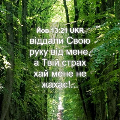 Picture 04 - Йов 13:21 UKR - віддали Свою руку від мене, - Bible Verse Picture