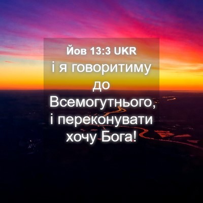 Picture 04 - Йов 13:3 UKR - і я говоритиму до - Bible Verse Picture