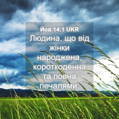 Picture 04 - Йов 14:1 UKR - Людина, що від жінки - Bible Verse Picture