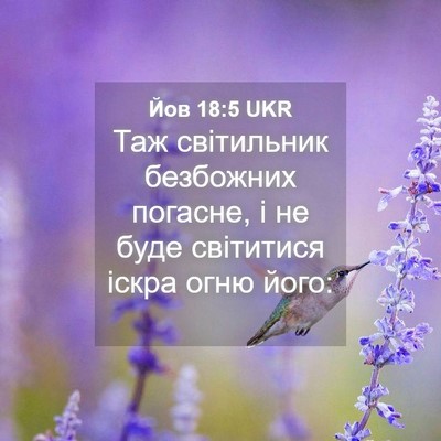 Picture 04 - Йов 18:5 UKR - Таж світильник безбожних - Bible Verse Picture