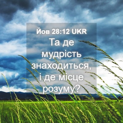 Picture 04 - Йов 28:12 UKR - Та де мудрість - Bible Verse Picture