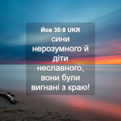 Picture 04 - Йов 30:8 UKR - сини нерозумного й діти - Bible Verse Picture