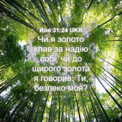 Picture 04 - Йов 31:24 UKR - Чи я золото клав за надію - Bible Verse Picture