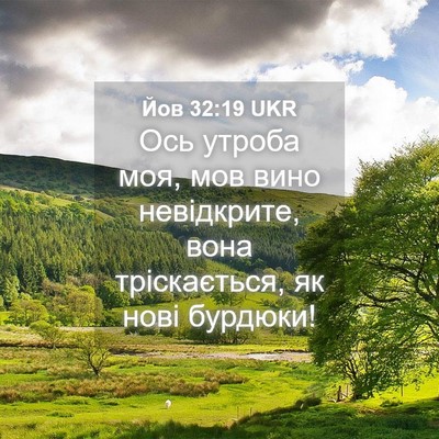 Picture 04 - Йов 32:19 UKR - Ось утроба моя, мов вино - Bible Verse Picture
