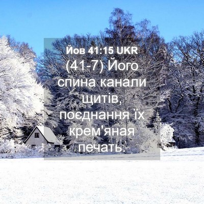 Picture 04 - Йов 41:15 UKR - (41-7) Його спина канали - Bible Verse Picture