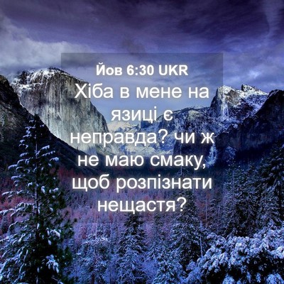 Picture 04 - Йов 6:30 UKR - Хіба в мене на язиці є - Bible Verse Picture