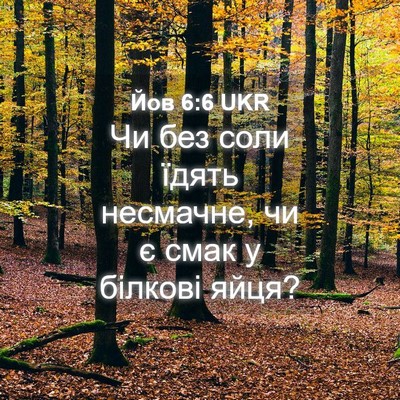 Picture 04 - Йов 6:6 UKR - Чи без соли їдять несмачне, - Bible Verse Picture