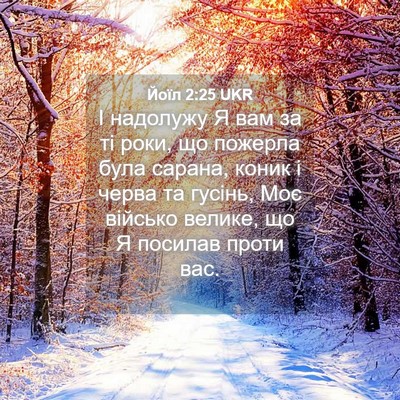 Picture 04 - Йоїл 2:25 UKR - І надолужу Я вам за ті роки, - Bible Verse Picture