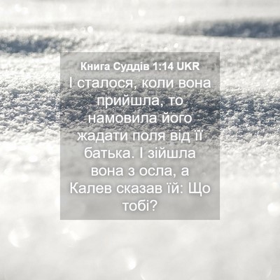Picture 04 - Книга Суддів 1:14 UKR - І сталося, коли вона - Bible Verse Picture