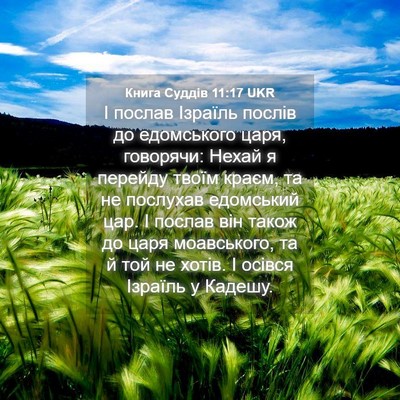 Picture 04 - Книга Суддів 11:17 UKR - І послав Ізраїль послів до - Bible Verse Picture