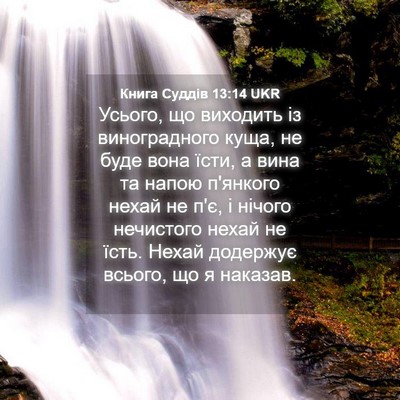 Picture 04 - Книга Суддів 13:14 UKR - Усього, що виходить із - Bible Verse Picture