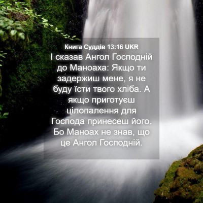 Picture 04 - Книга Суддів 13:16 UKR - І сказав Ангол Господній - Bible Verse Picture
