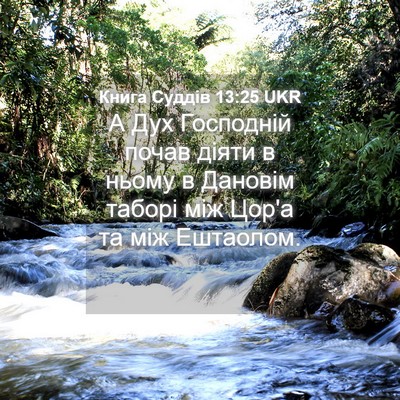 Picture 04 - Книга Суддів 13:25 UKR - А Дух Господній почав - Bible Verse Picture