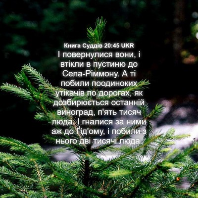 Picture 04 - Книга Суддів 20:45 UKR - І повернулися вони, і - Bible Verse Picture