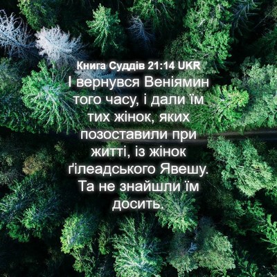 Picture 04 - Книга Суддів 21:14 UKR - І вернувся Веніямин того - Bible Verse Picture