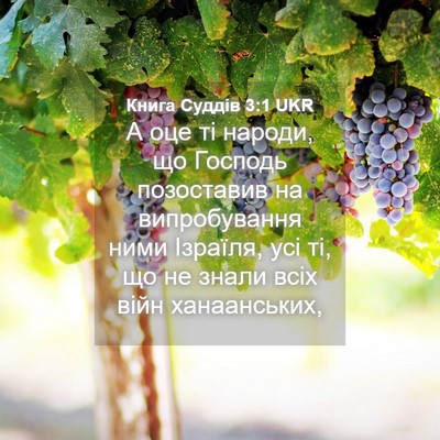 Picture 04 - Книга Суддів 3:1 UKR - А оце ті народи, що Господь - Bible Verse Picture