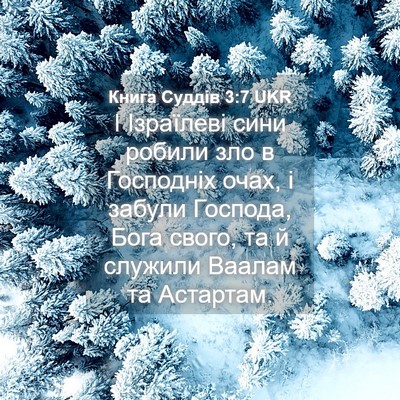 Picture 04 - Книга Суддів 3:7 UKR - І Ізраїлеві сини робили - Bible Verse Picture