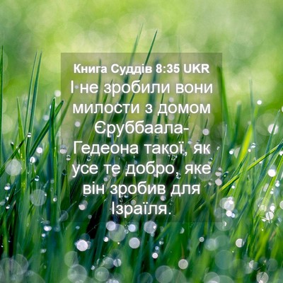 Picture 04 - Книга Суддів 8:35 UKR - І не зробили вони милости з - Bible Verse Picture