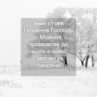 Picture 04 - Левит 1:1 UKR - І кликнув Господь до - Bible Verse Picture
