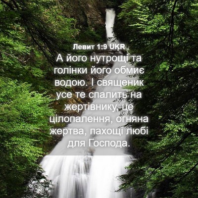 Picture 04 - Левит 1:9 UKR - А його нутрощі та голінки - Bible Verse Picture