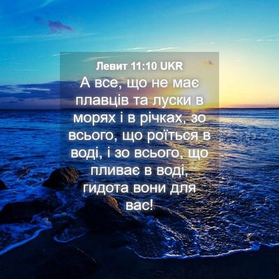Picture 04 - Левит 11:10 UKR - А все, що не має плавців та - Bible Verse Picture