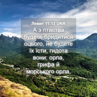 Picture 04 - Левит 11:13 UKR - А з птаства будете - Bible Verse Picture