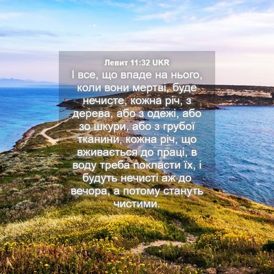 Picture 04 - Левит 11:32 UKR - І все, що впаде на нього, - Bible Verse Picture