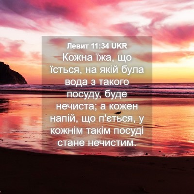 Picture 04 - Левит 11:34 UKR - Кожна їжа, що їсться, на - Bible Verse Picture