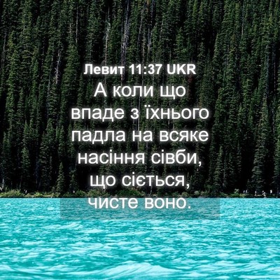 Picture 04 - Левит 11:37 UKR - А коли що впаде з їхнього - Bible Verse Picture