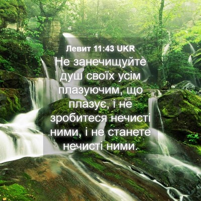 Picture 04 - Левит 11:43 UKR - Не занечищуйте душ своїх - Bible Verse Picture