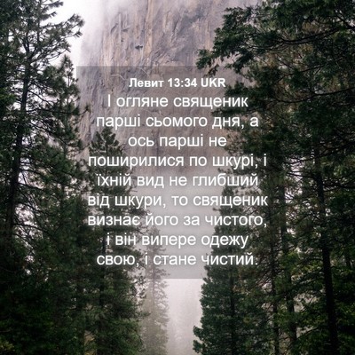 Picture 04 - Левит 13:34 UKR - І огляне священик парші - Bible Verse Picture