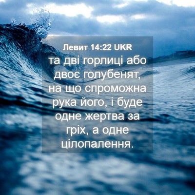 Picture 04 - Левит 14:22 UKR - та дві горлиці або двоє - Bible Verse Picture