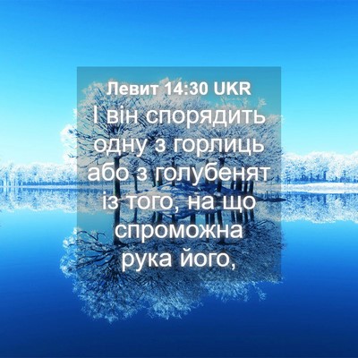 Picture 04 - Левит 14:30 UKR - І він спорядить одну з - Bible Verse Picture