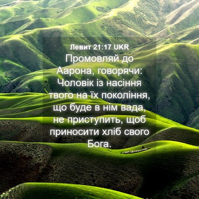 Picture 04 - Левит 21:17 UKR - Промовляй до Аарона, - Bible Verse Picture