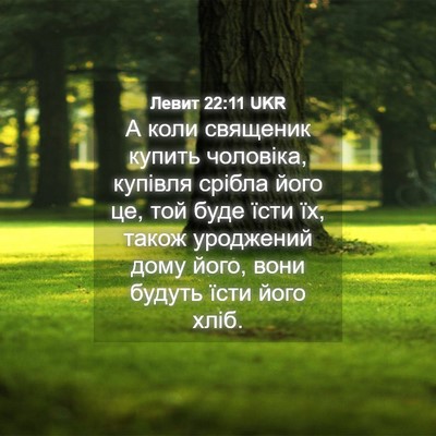 Picture 04 - Левит 22:11 UKR - А коли священик купить - Bible Verse Picture