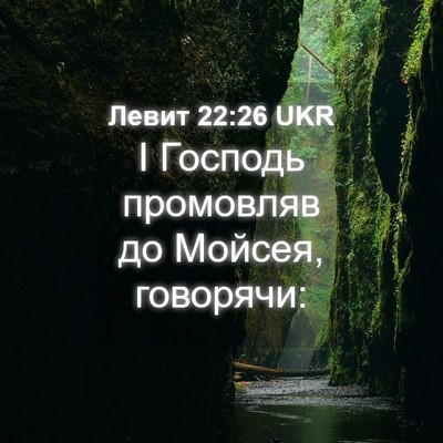 Picture 04 - Левит 22:26 UKR - І Господь промовляв до - Bible Verse Picture