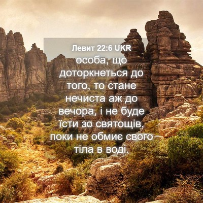 Picture 04 - Левит 22:6 UKR - особа, що доторкнеться до - Bible Verse Picture