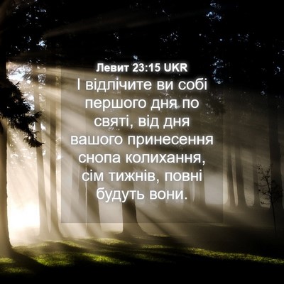 Picture 04 - Левит 23:15 UKR - І відлічите ви собі - Bible Verse Picture