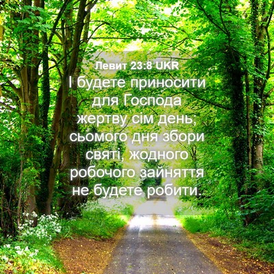 Picture 04 - Левит 23:8 UKR - І будете приносити для - Bible Verse Picture