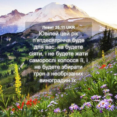 Picture 04 - Левит 25:11 UKR - Ювілей цей рік - Bible Verse Picture