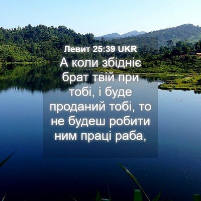 Picture 04 - Левит 25:39 UKR - А коли збідніє брат твій - Bible Verse Picture