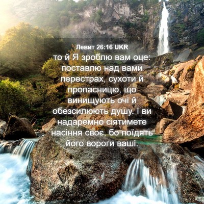 Picture 04 - Левит 26:16 UKR - то й Я зроблю вам оце: - Bible Verse Picture