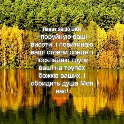 Picture 04 - Левит 26:30 UKR - І поруйную ваші висоти, і - Bible Verse Picture