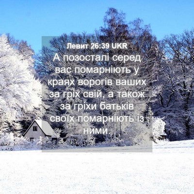 Picture 04 - Левит 26:39 UKR - А позосталі серед вас - Bible Verse Picture