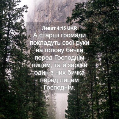 Picture 04 - Левит 4:15 UKR - А старші громади покладуть - Bible Verse Picture
