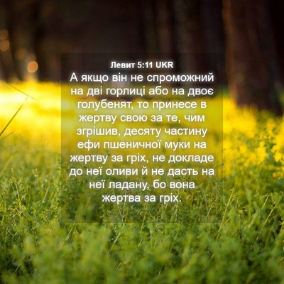 Picture 04 - Левит 5:11 UKR - А якщо він не спроможний на - Bible Verse Picture